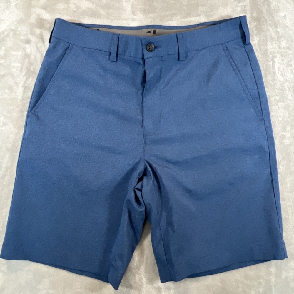 Grand Slam Golf Shorts Mens Size 32 Blue Performance Stretch Flat Front KO19473